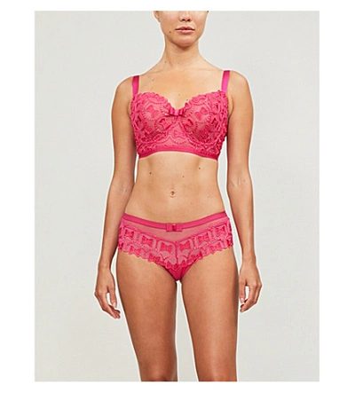 Shop Aubade X Viktor & Rolf Bow-detail Lace Bra In Bonbon