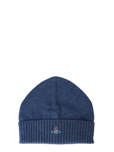 Shop Vivienne Westwood Blue Wool Hat