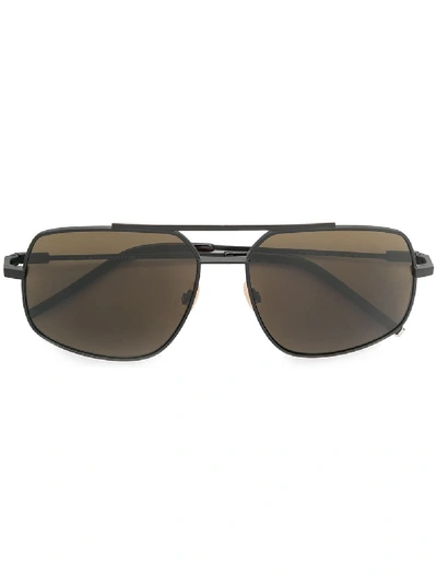 Shop Fendi Black Metal Sunglasses