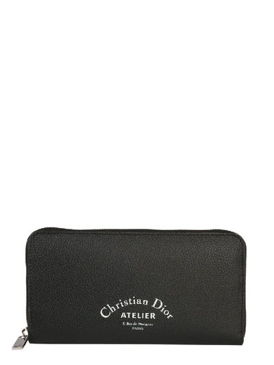 Shop Dior Black Leather Wallet