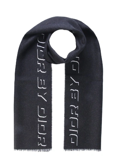 Shop Dior Black Wool Scarf