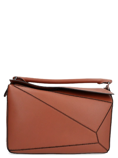 Shop Loewe Brown Leather Shoulder Bag