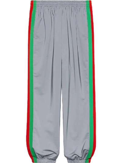 Shop Gucci Men's Grey Polyamide Joggers