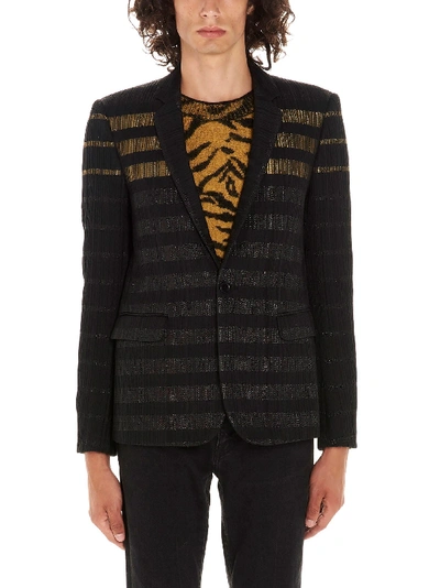 Shop Saint Laurent Black Wool Blazer