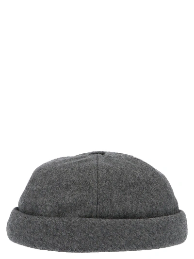 Shop Junya Watanabe Grey Wool Hat