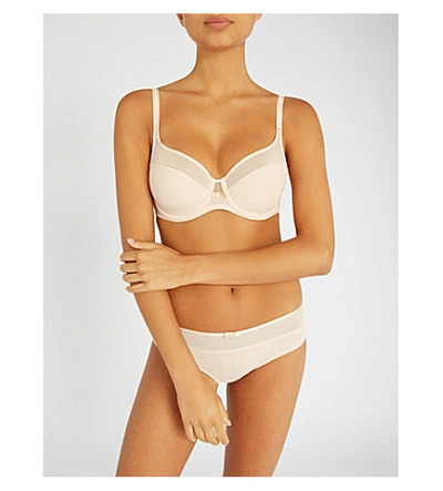 Shop Chantelle Aeria Spacer T-shirt Bra In Golden Beige