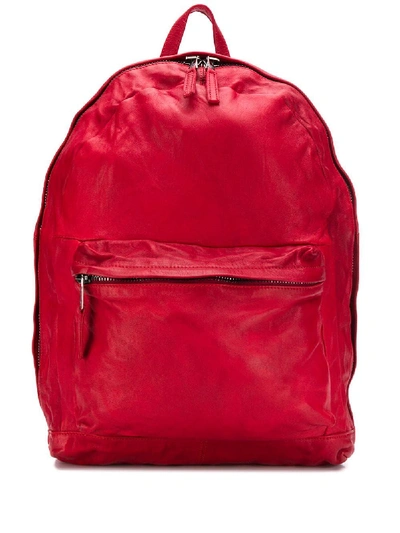 Shop Giorgio Brato Red Leather Backpack