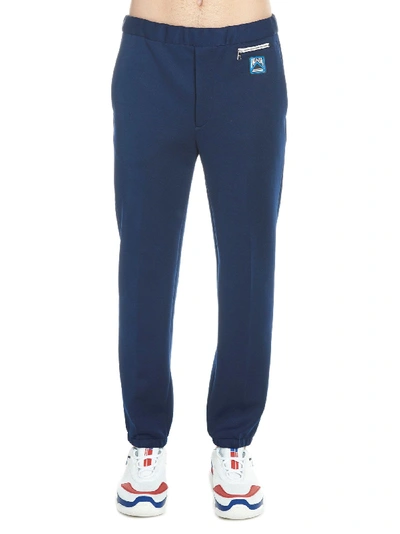 Shop Prada Blue Polyester Pants
