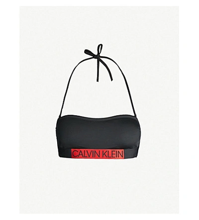 Calvin Klein Core Icon Bandeau Bikini Top In 094 Pvh Black | ModeSens