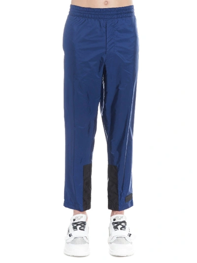 Shop Prada Blue Nylon Pants