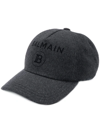 Shop Balmain Grey Wool Hat
