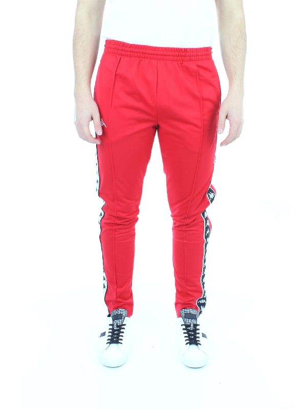 kappa red joggers