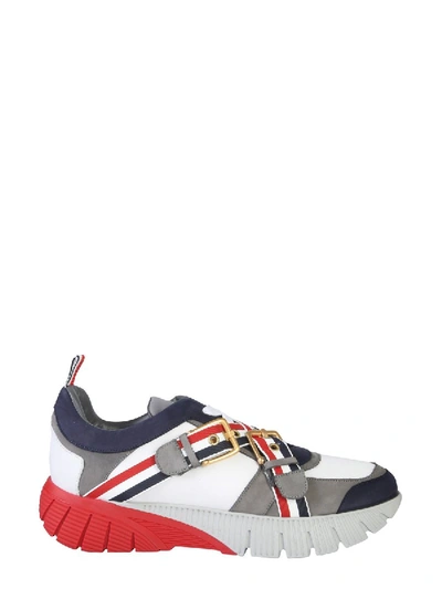 Shop Thom Browne Multicolor Leather Sneakers