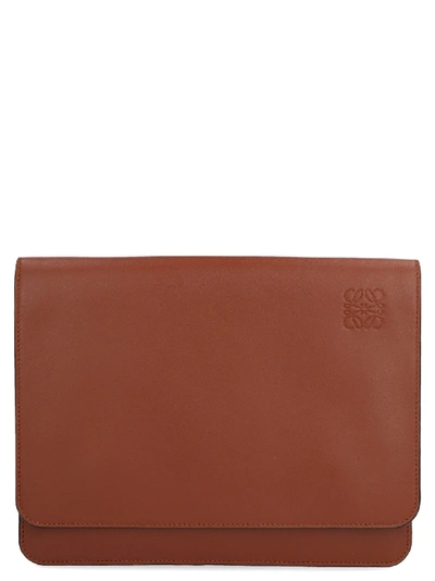 Shop Loewe Brown Leather Messenger Bag