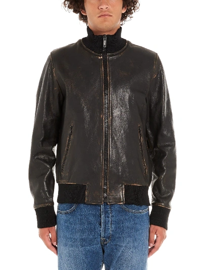 Shop Golden Goose Black Outerwear Jacket
