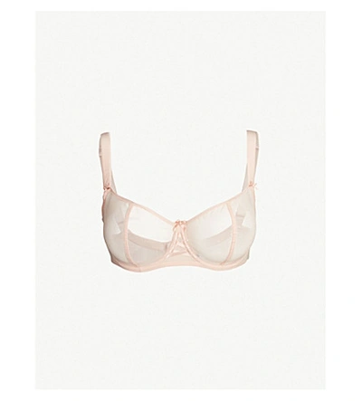 Shop Aubade Comfort Half-cup Mesh Bra In Nude D Ete