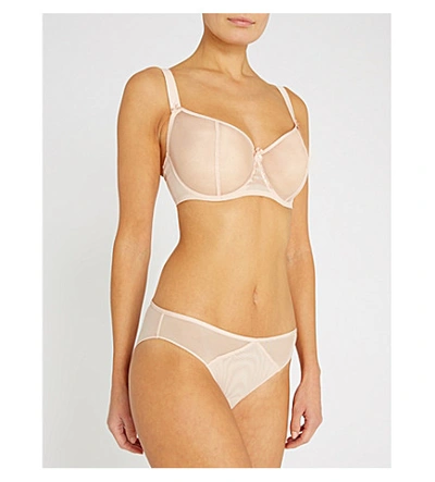 Shop Aubade Comfort Half-cup Mesh Bra In Nude D Ete