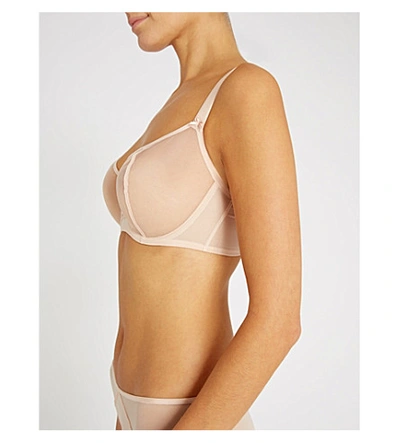 Shop Aubade Comfort Half-cup Mesh Bra In Nude D Ete