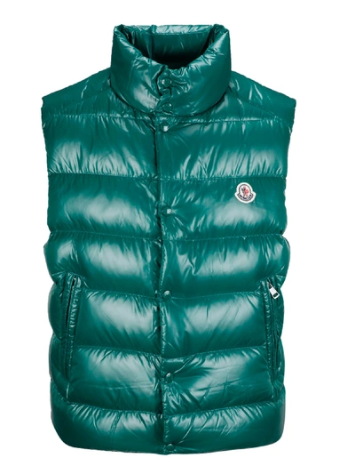 Shop Moncler Green Polyamide Vest