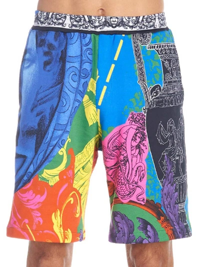 Shop Versace Multicolor Cotton Shorts