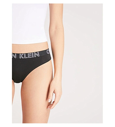 Shop Calvin Klein Ultimate Stretch-cotton Bikini Briefs In Black