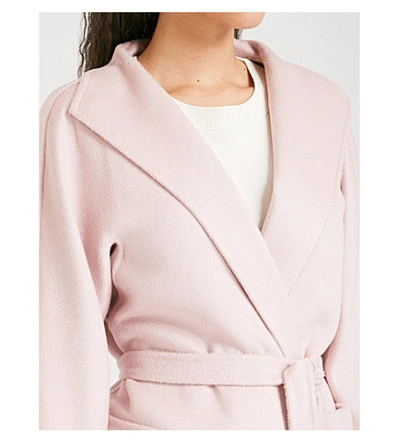 Shop Max Mara Lilia Belted Cashmere Coat In Pink