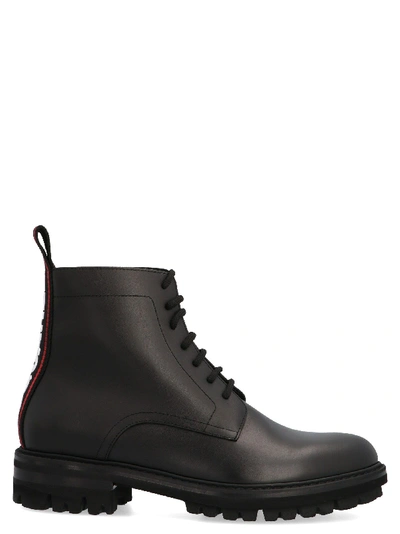Shop Dsquared2 Black Leather Ankle Boots