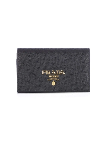 Shop Prada Women's Black Leather Card Holder