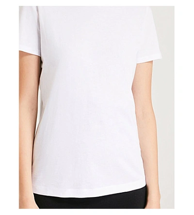 Shop Ninety Percent Jenna Cotton-jersey T-shirt In White