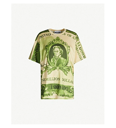 Shop Moschino Money-print Cotton-jersey T-shirt In Only One