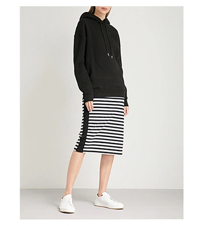 Shop Ninety Percent Laura Oversized Cotton-jersey Hoody In Black