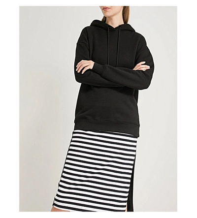 Shop Ninety Percent Laura Oversized Cotton-jersey Hoody In Black