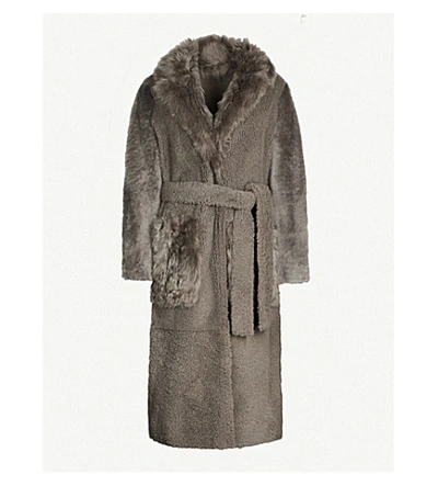 Yves Salomon Lacon Reversible Leather And Shearling Coat In Roc | ModeSens