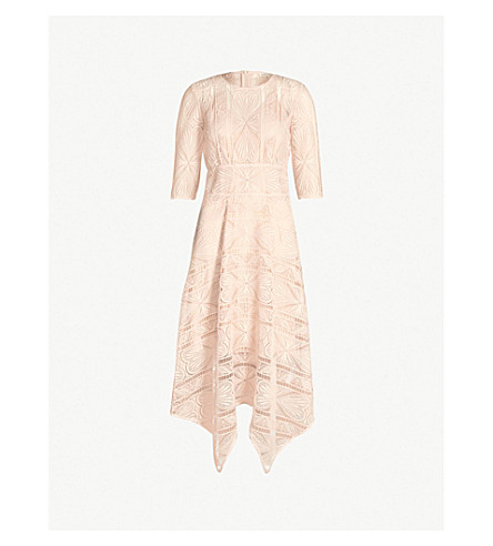 maje midi dress in daisy guipure