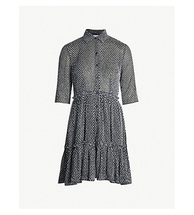 Shop Claudie Pierlot Randall Fil-coupé Woven Dress In Black