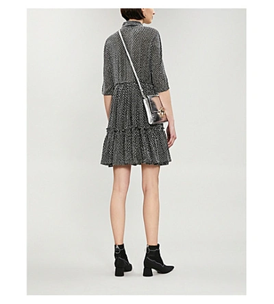 Shop Claudie Pierlot Randall Fil-coupé Woven Dress In Black