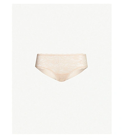Shop Aubade Lysessence Mesh Hipster Briefs In Nude Dete