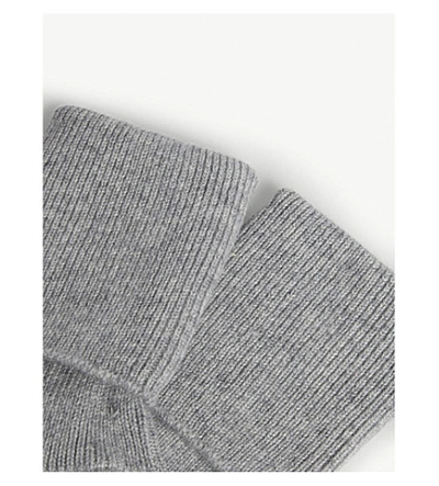 Shop Johnstons Cashmere-blend Ankle Socks In Silver