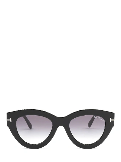 Shop Tom Ford Black Acetate Sunglasses