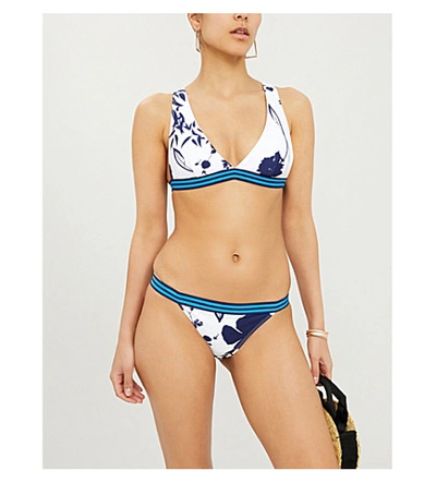 Shop Ted Baker Bluebell Crossover-back Triangle Bikini Top In White