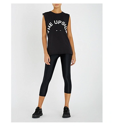 Shop The Upside Womens Black Nyc Cropped Stretch-jersey Leggings