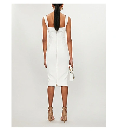 Shop Victoria Beckham Sweetheart Crepe Dress In White