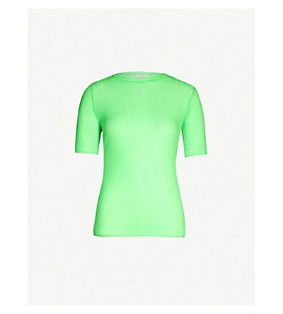 Shop Sandro Sweater-e19fredy In Vert Fluo