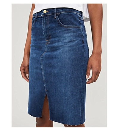 Shop J Brand Trystan Fitted Denim Skirt In Arcade