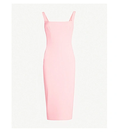 Shop Alex Perry Regan Sleeveless Crepe Midi Dress In Pink