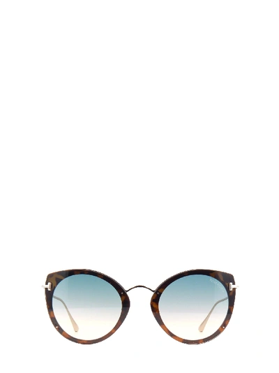 Shop Tom Ford Brown Acetate Sunglasses