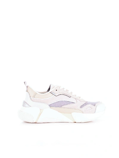 Shop Blauer White Fabric Sneakers