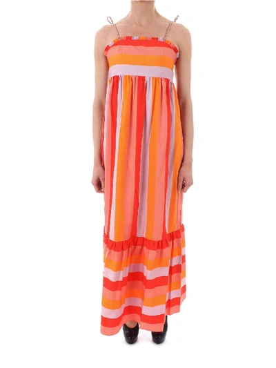 Shop Twinset Orange Cotton Dress