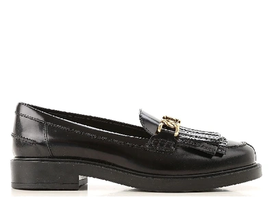 Shop Tod's Black Loafers