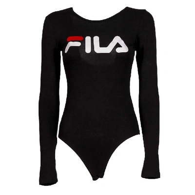 Shop Fila Black Cotton Bodysuit